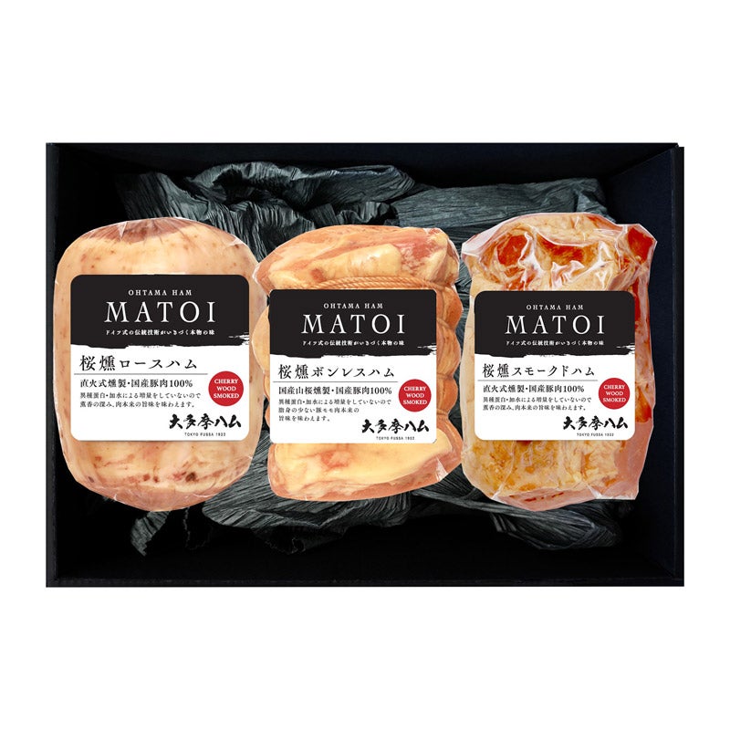 MATOI 国産豚肉ハム3本詰合せ (AT-100)