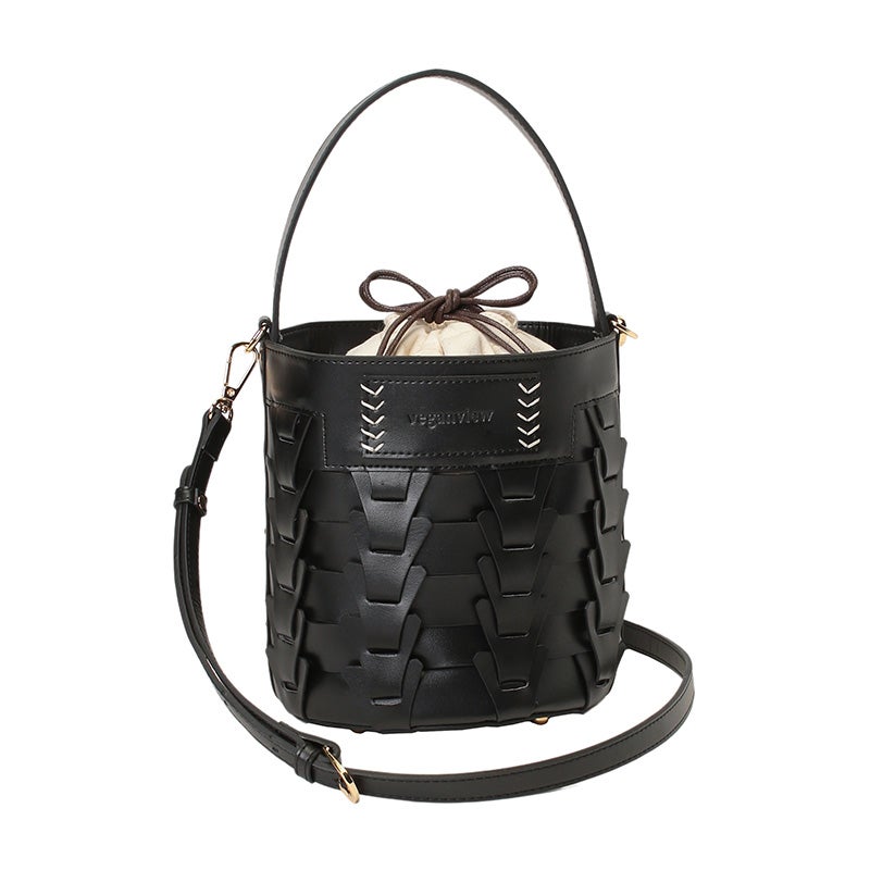 v piece mesh bucket bag