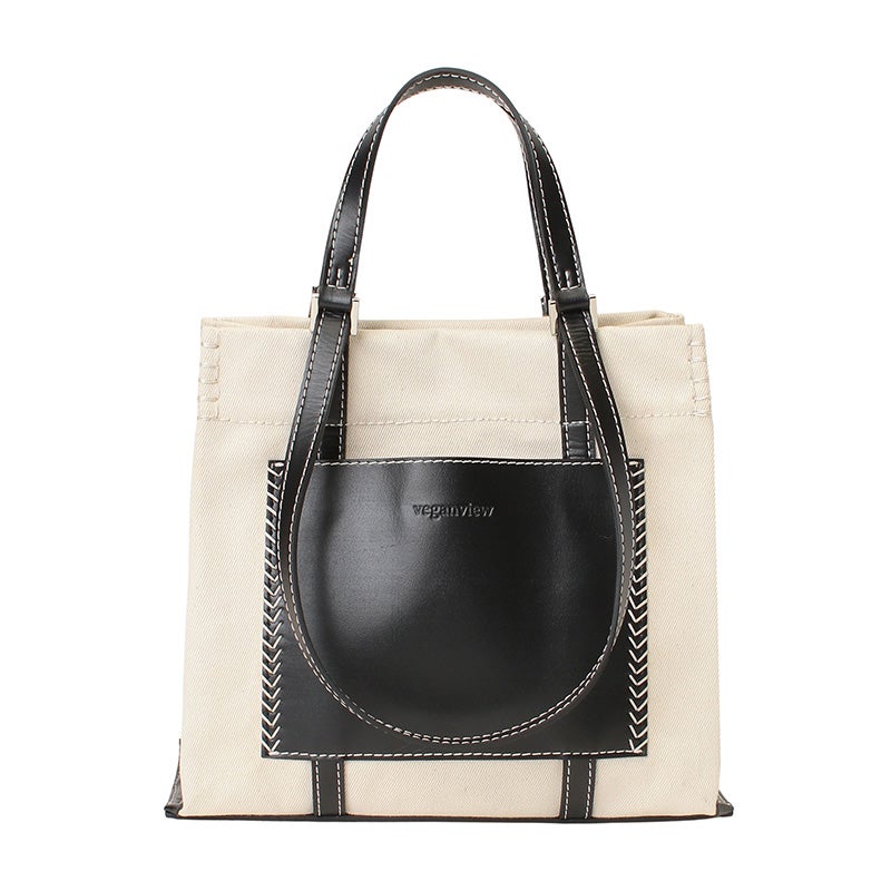 w handle canvas mini tote