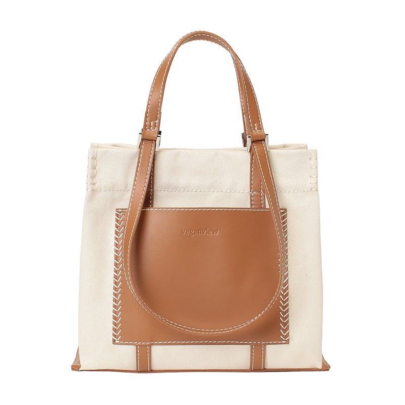 w handle canvas mini tote