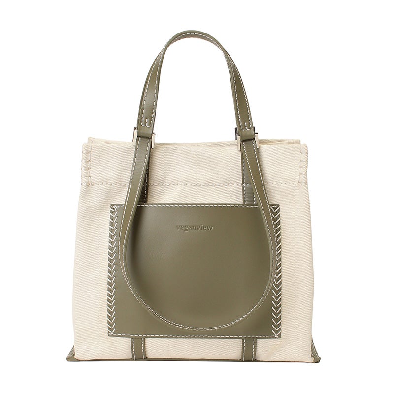 w handle canvas mini tote