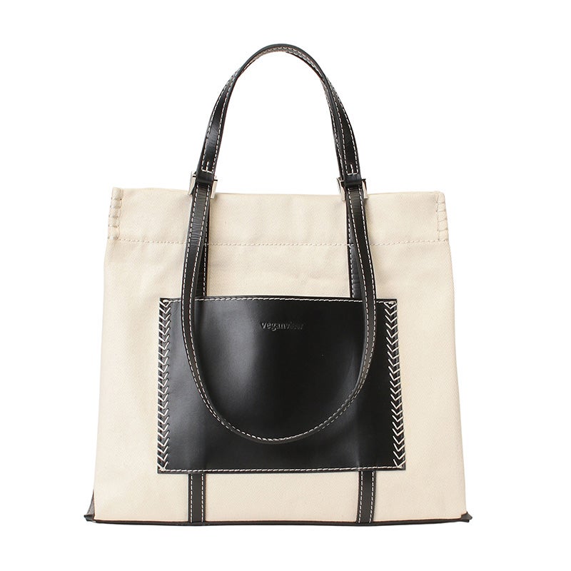 w handle canvas tote