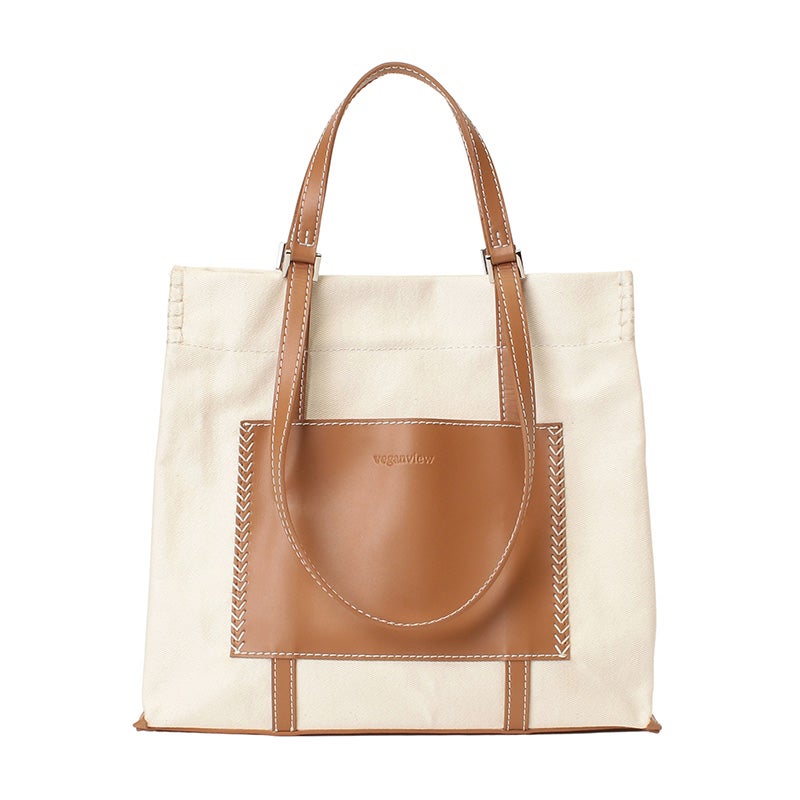 w handle canvas tote