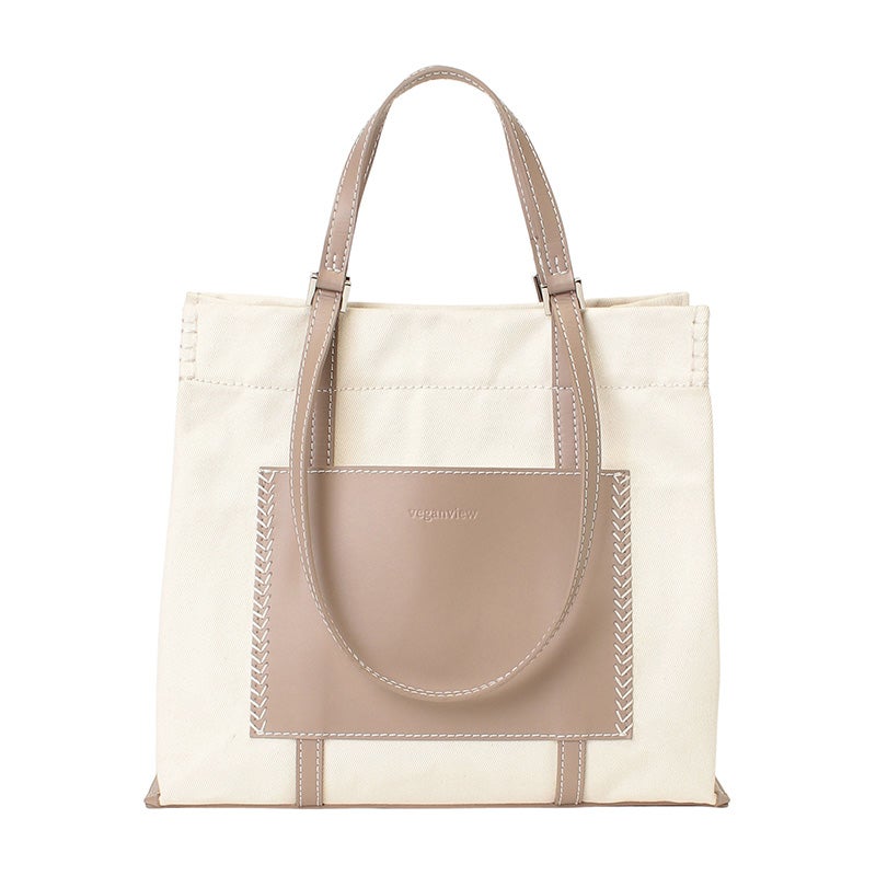 w handle canvas tote