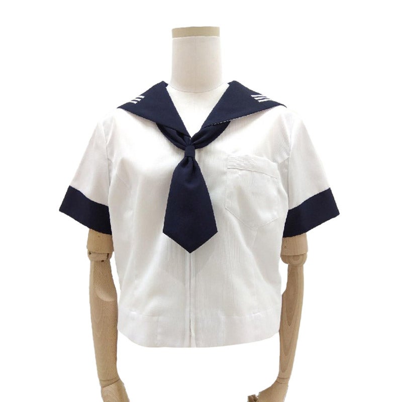 【新入生】夏半袖セーラー上衣（ネクタイ付）（夏服・必須購入品）　川村中学<学生服>