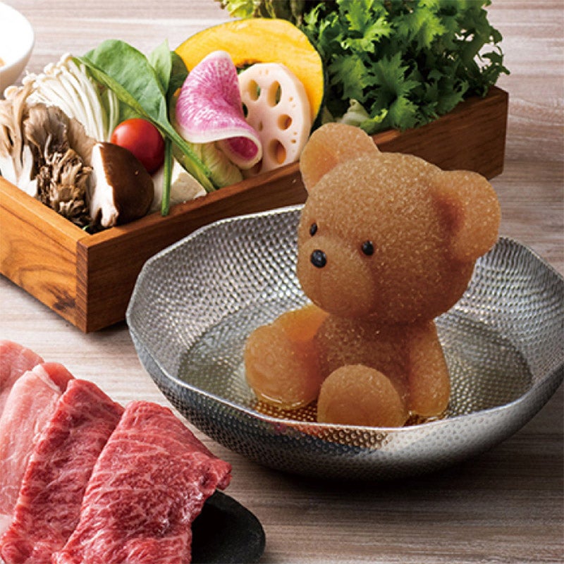 北海道めんこい鍋 くまちゃん温泉 茶くまちゃんペアセット(SSskm