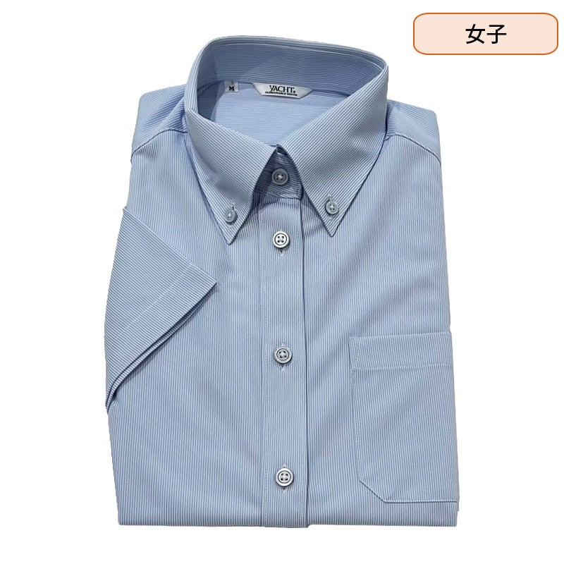 【新入生】女子半袖BDブラウス（青）（夏服・必須購入品）　西武台高校<学生服>