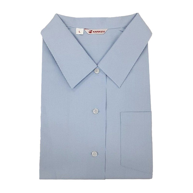 【新入生】半袖ブラウス（青）（夏服・必須選択購入品）　田園調布中<学生服>