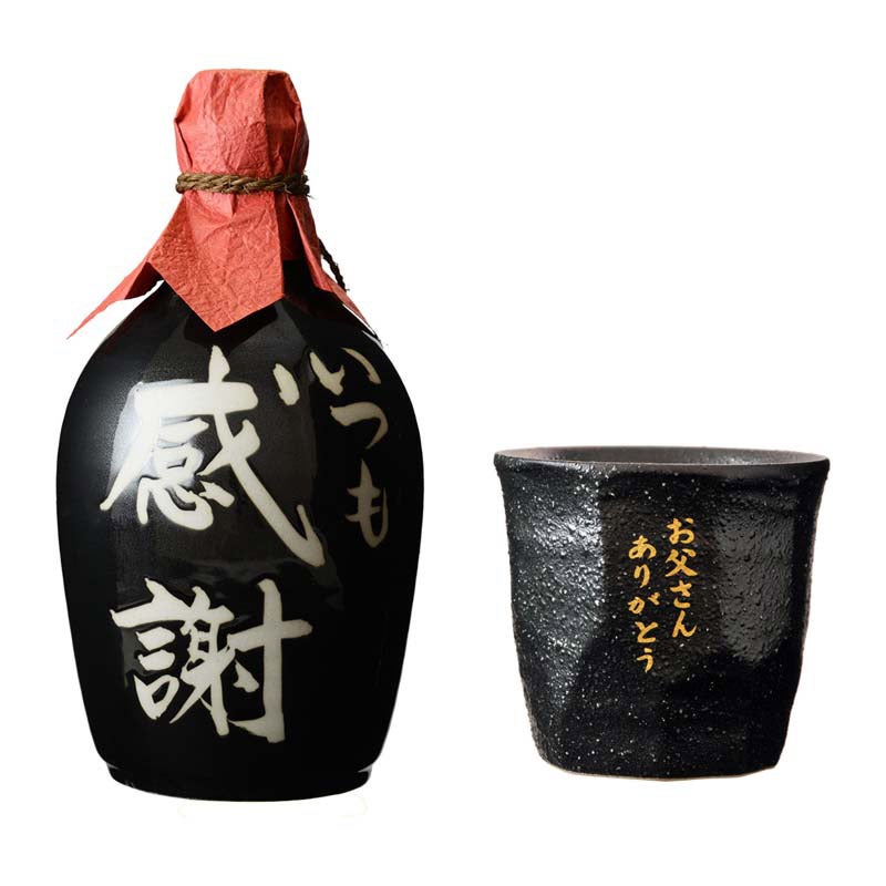 ◆本格麦焼酎・オリジナル陶器タンブラーセット(MKG-36K)/宮下酒造