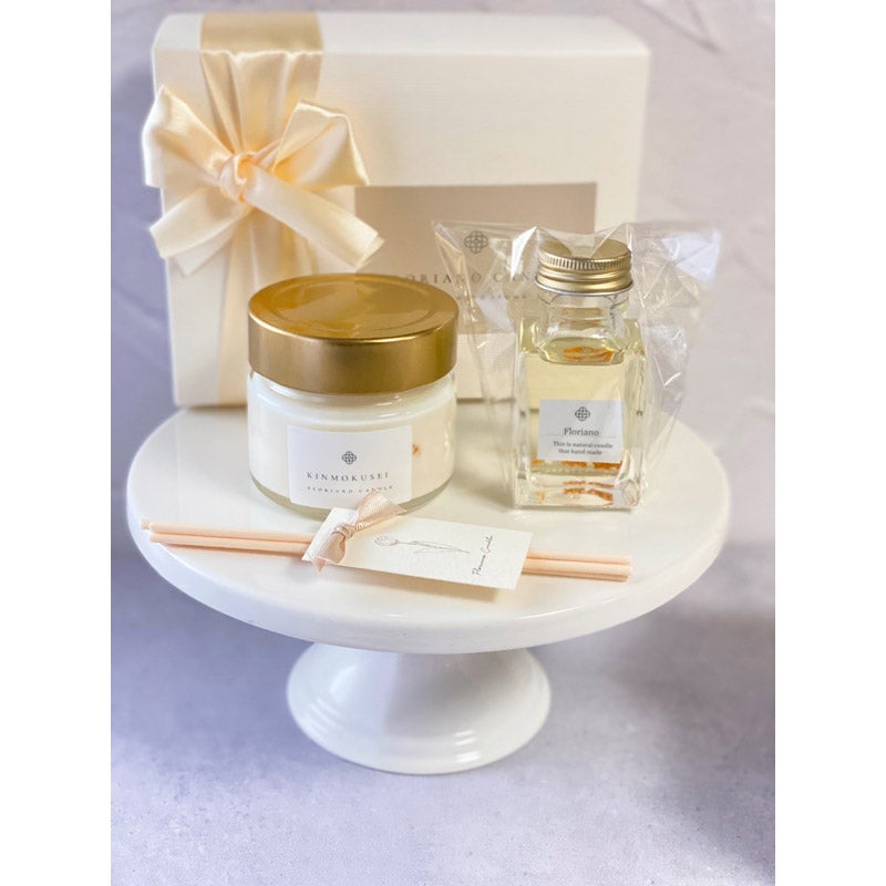 金木犀アロマキャンドル＆リードディフューザーギフトセット｜Floriano Candle（フロリアーノキャンドル）