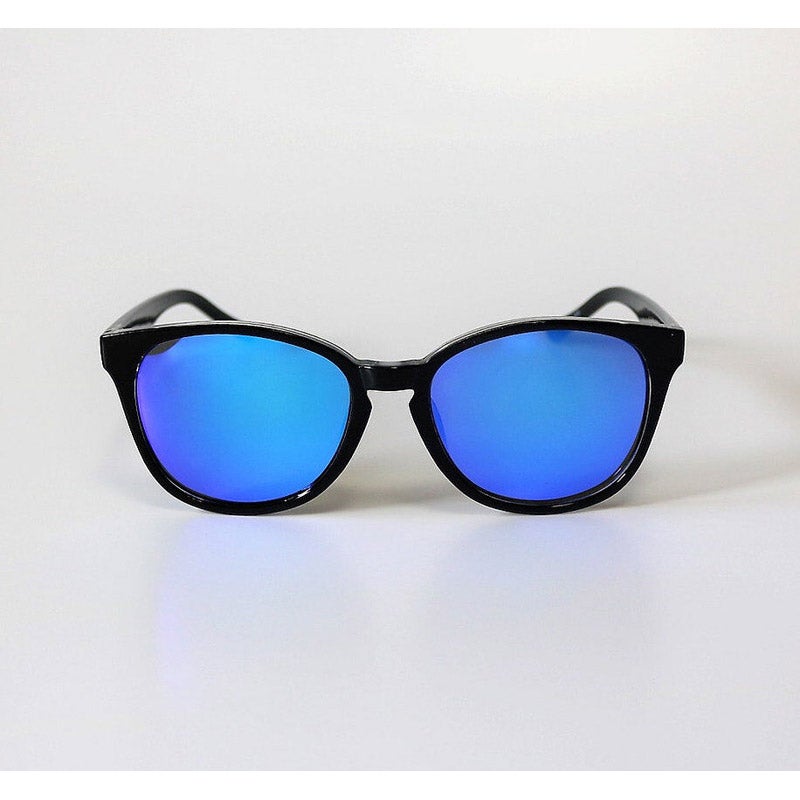 ４９９３ ブラック ブルーミラーレンズ｜chachow eyewear（チャコールアイウェア）