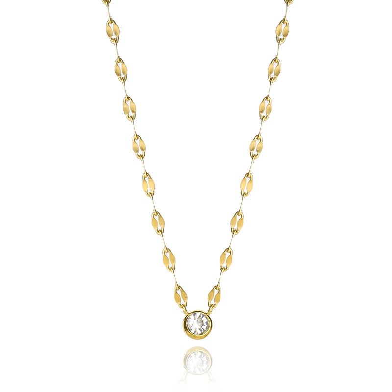 CHOOSEBASE SHIBUYA Zirconia × petal necklace ネックレス