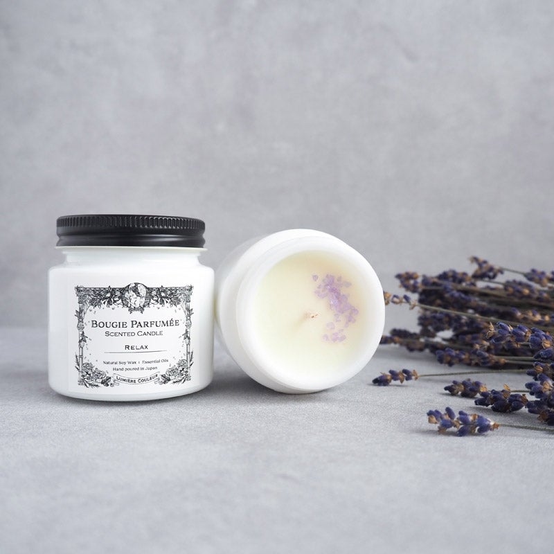 Relax Milk Glass Soy Candle リラックス ミルクガラス ソイキャンドル｜Lumiere Couleur（ルミエールクル