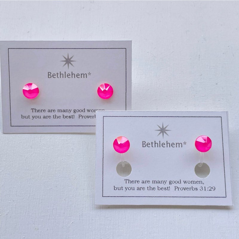 エレクトリックこつぶピアス/イヤリング（ピンク）｜bethlehem*（ベツレヘム）