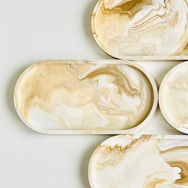 oval accessory tray / beige｜yonga（ヨンガ）
