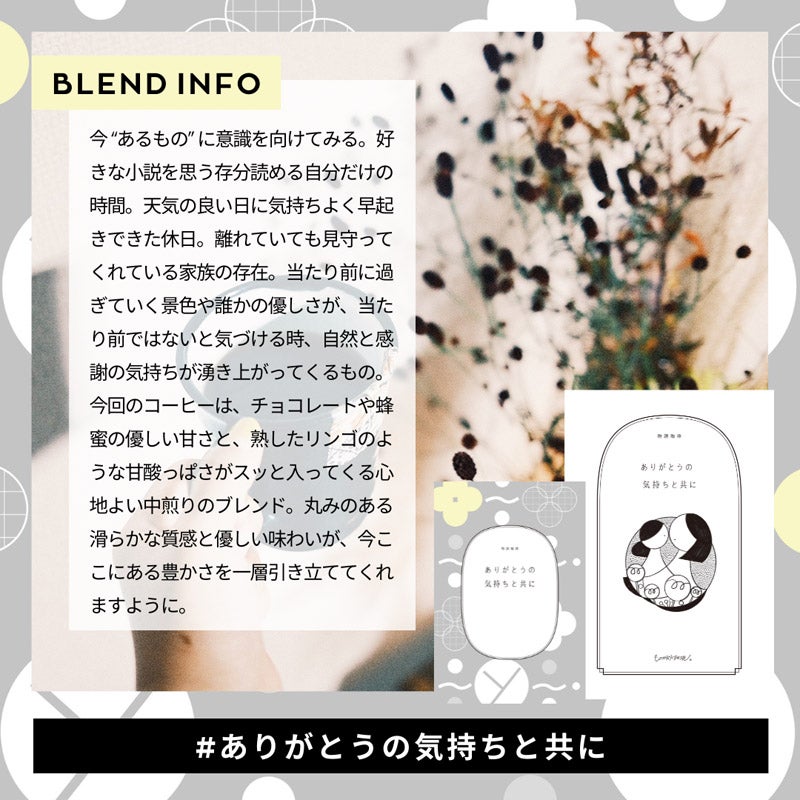 ミニギフト「ありがとうの気持ちと共に」のブレンド｜ものがたり珈琲