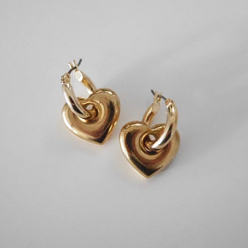 Chunky heart pierce gold ピアス イヤリング｜LUNACHIC（ルナシック）