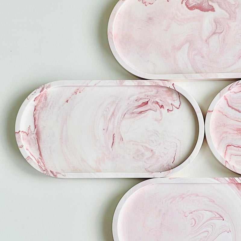 oval accessory tray / pink｜yonga（ヨンガ）