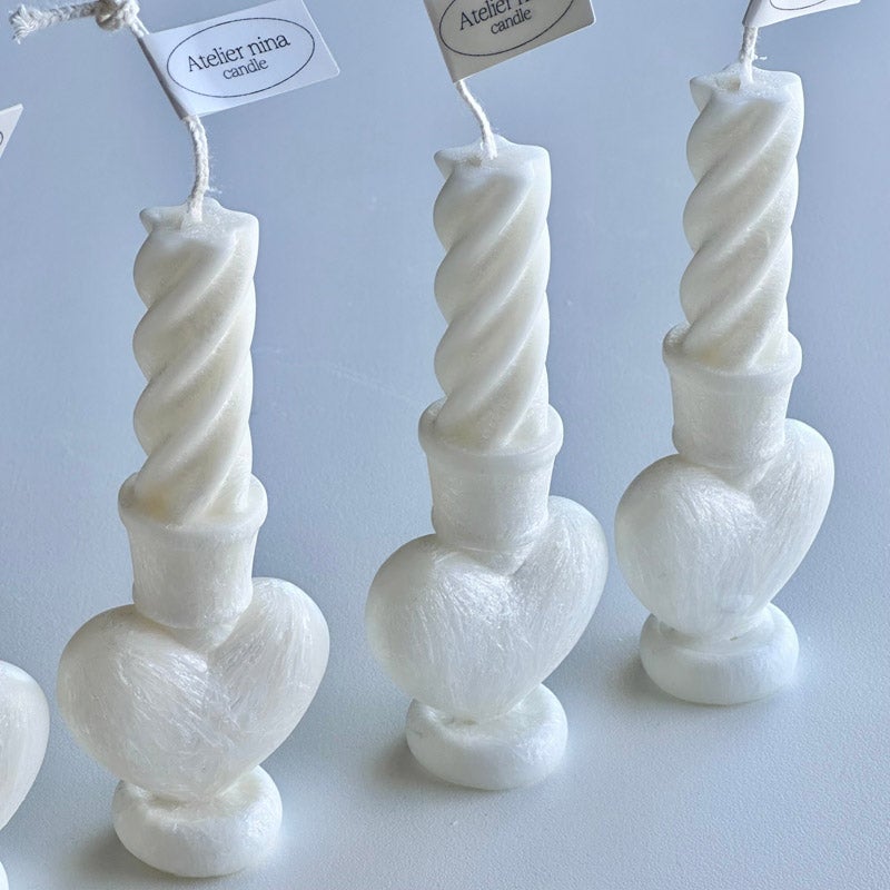HEART CANDLESTICK CANDLE｜ATELIER NINA（アトリエニイナ）