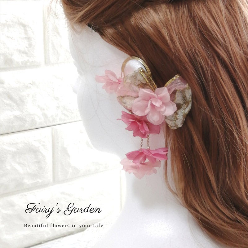 紫陽花のイヤーフック｜Ｆａｉｒｙ’ｓ Ｇａｒｄｅｎ（フェアリーズガーデン）