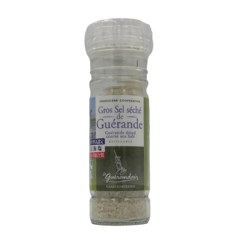 ゲランドの塩 グロ セル セシェ（ミル付きガラスボトル入）75ｇ｜Le Guerandais（ル ゲランデ）