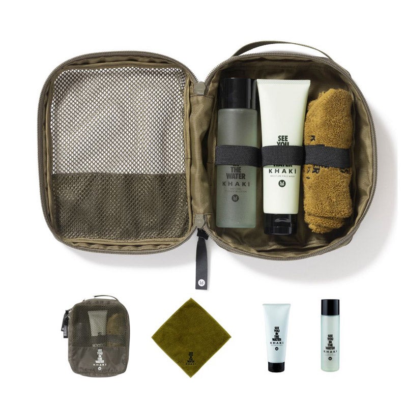 KHAKI×MAGIC NUMBER SKINCARE SET（洗顔料・オールインワンローション・ポーチ・タオル）｜KHAKI（カーキ 