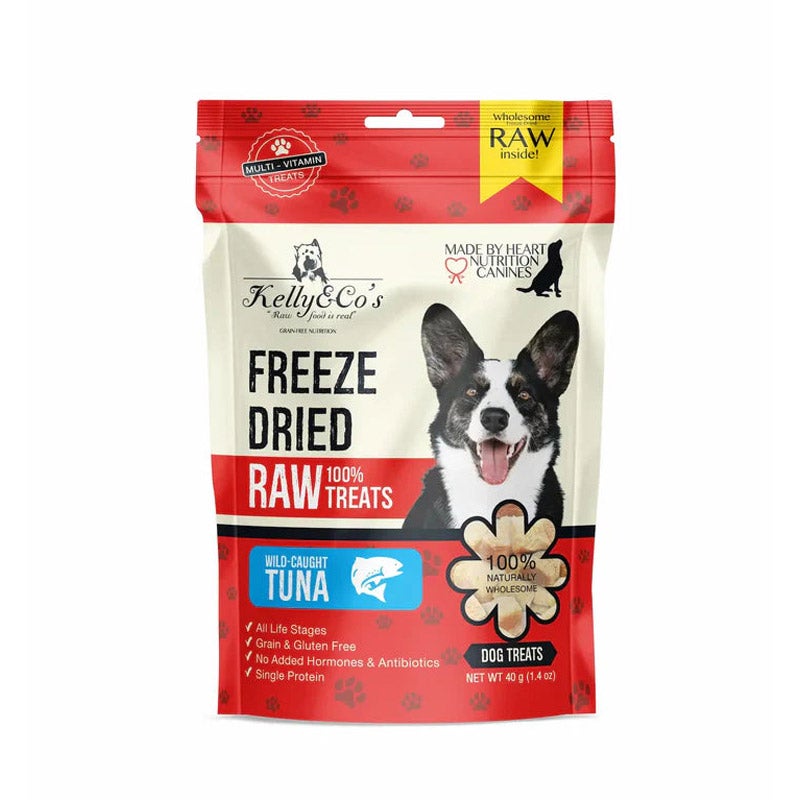 フリーズドライドッグフード RAW TREATS（犬用単一原料おやつ）ワイルドコートマグロ｜Kelly&Co's（ケリーアンドコー）