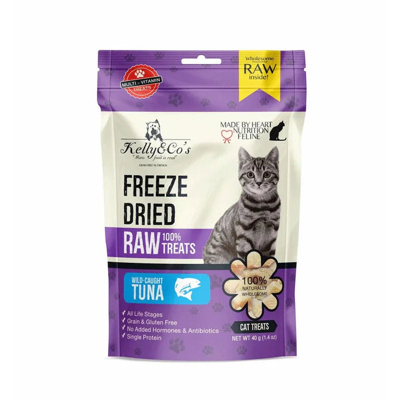 フリーズドライキャットフード RAW TREATS（猫用単一原料おやつ）ワイルドコートマグロ｜Kelly&Co's（ケリーアンドコー）