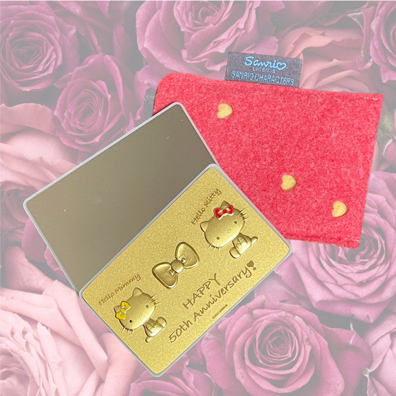 CHOOSEBASE SHIBUYA Hello Kitty 50th Mirror Card-Gold・ハロー CHOOSEBASE SHIBUYA Hello Kitty 50th Mirror Card-Gold・ハロー