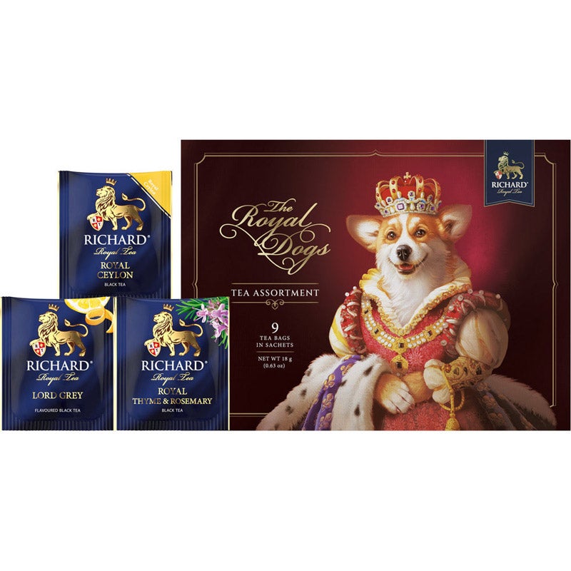 RICHARD（リチャード）「ロイヤル・ティー・アソートメント」エアメール型（紅茶3種類x3枚）18g（ティーバ