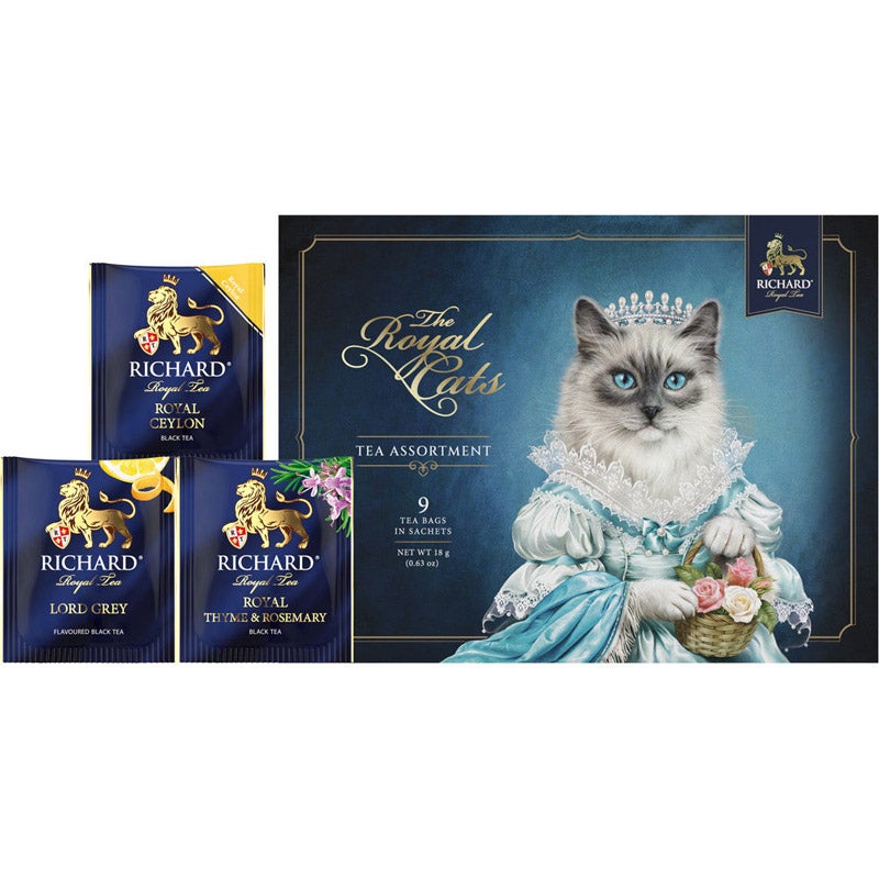 RICHARD（リチャード）「ロイヤル・ティー・アソートメント」エアメール型（紅茶3種類x3枚）18g（ティーバ