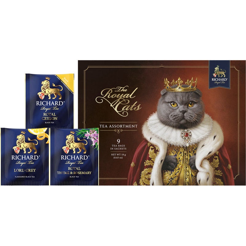 RICHARD（リチャード）「ロイヤル・ティー・アソートメント」エアメール型（紅茶3種類x3枚）18g（ティーバ