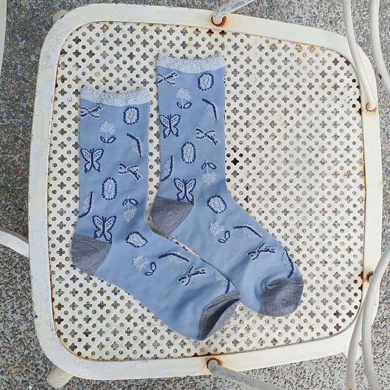 【SALE】しなやかなレーヨン糸のチャーム柄 socks｜petit pas（プティパ）