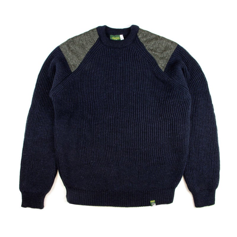 100％ British Wool Sweater / Tweed Patches｜Glencroft（グレンクロフト）