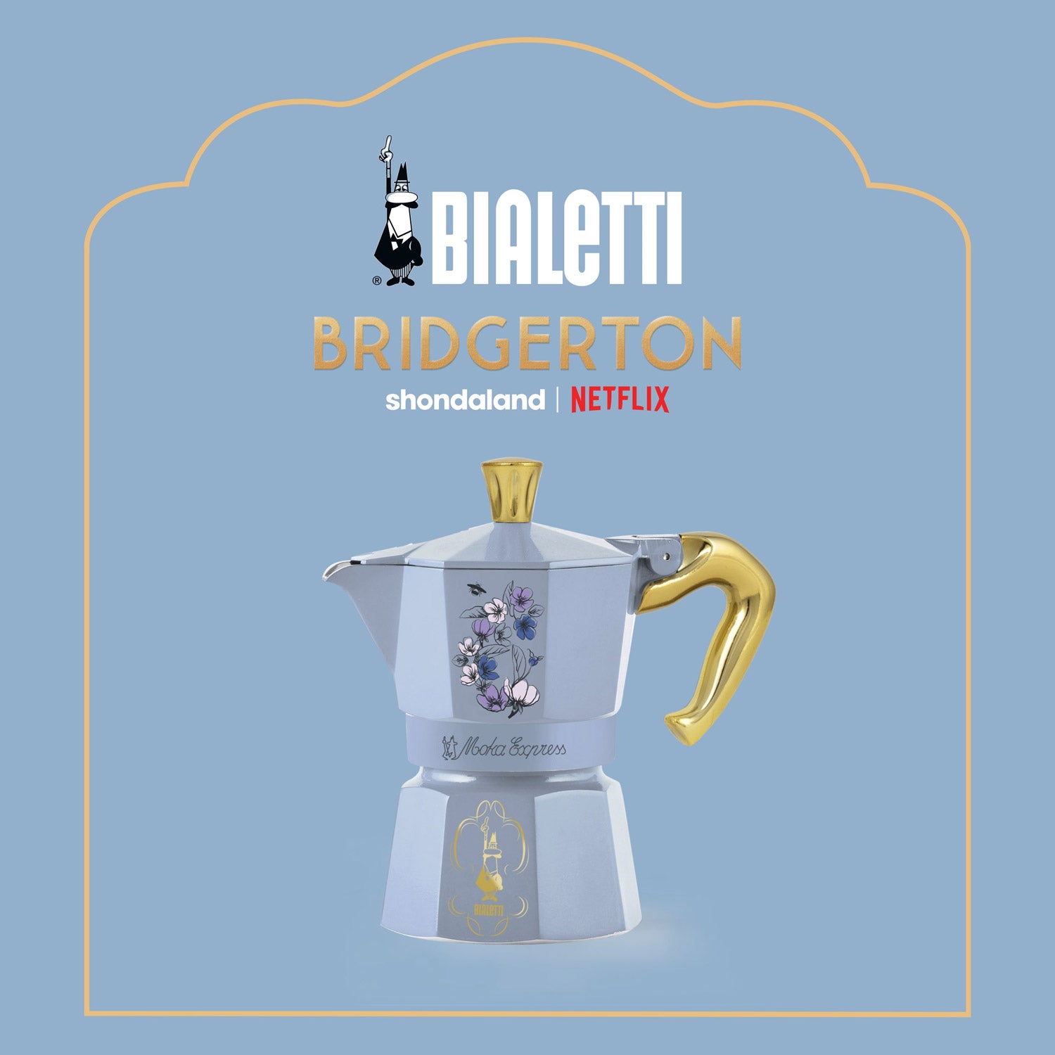 ビアレッティ モカエキスプレス ３カップ ブリジャートンブルー｜Bialetti（ビアレッティ）