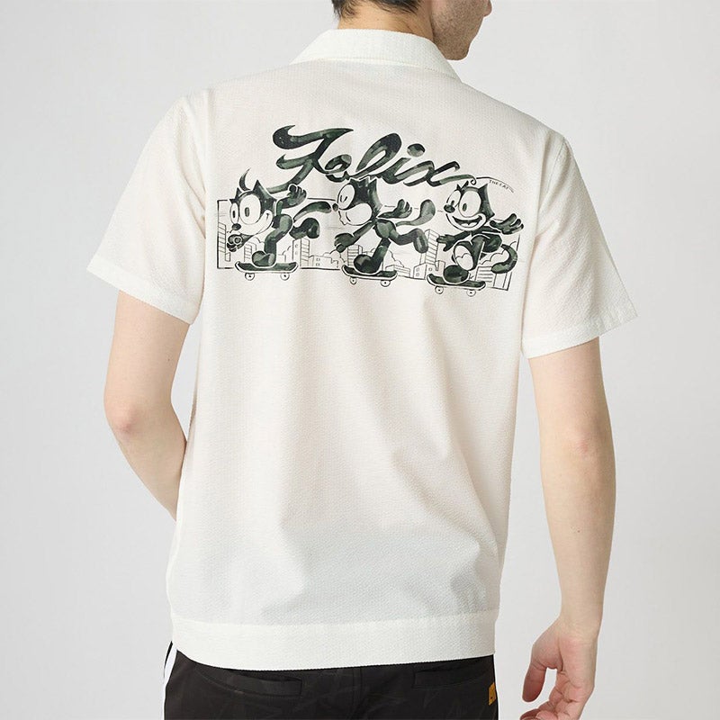 【新品未使用】LOUDMOUTH×FELIX メンズ ニットサッカー 開襟シャツ LOUDMOUTH×FELIX メンズ ニットサッカー 開襟シャツ イエロー