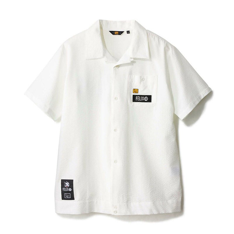 【新品未使用】LOUDMOUTH×FELIX メンズ ニットサッカー 開襟シャツ LOUDMOUTH×FELIX メンズ ニットサッカー 開襟シャツ イエロー