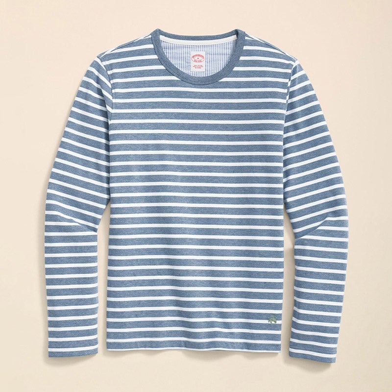 スウェードコットン GFロゴ マリナーストライプ ロングスリーブTシャツ