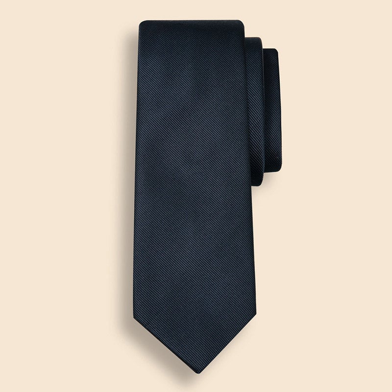 シルク ソリッド レップタイ Made in USA