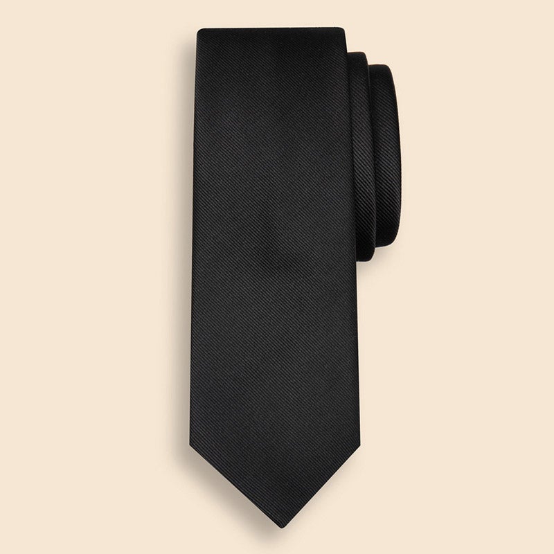 シルク ソリッド レップタイ Made in USA