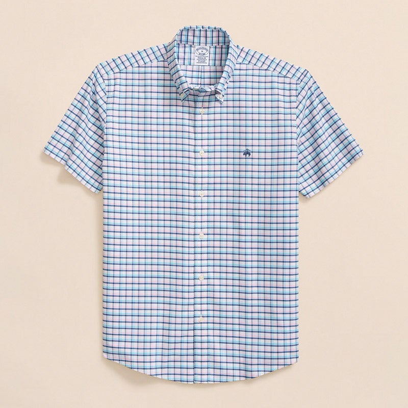 ノンアイロン ストレッチオックスフォード GFロゴ ショートスリーブ スポーツシャツ Regular Fit