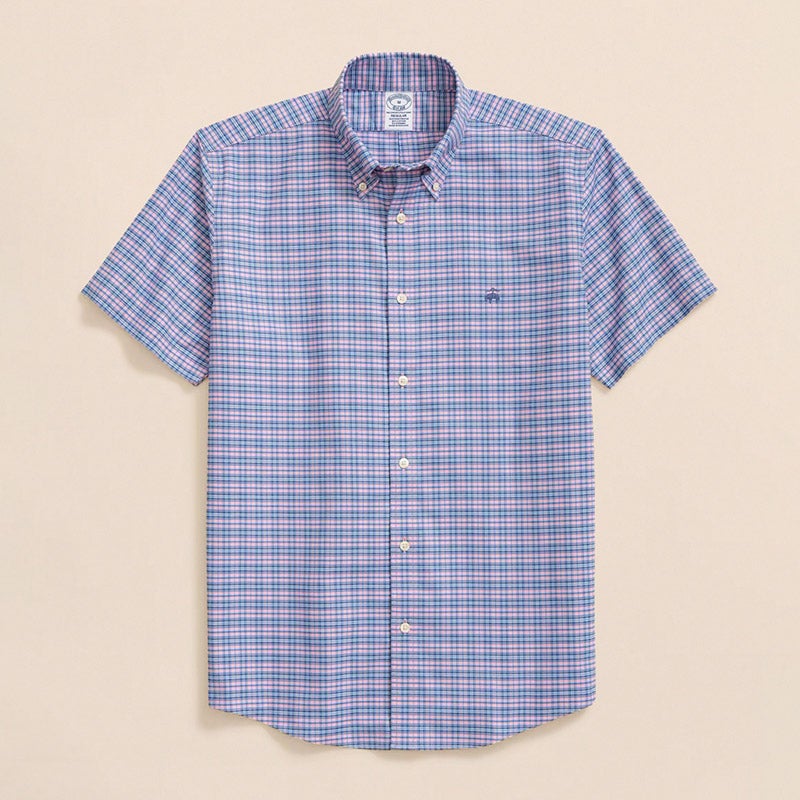 ノンアイロン ストレッチオックスフォード GFロゴ ショートスリーブ スポーツシャツ Regular Fit