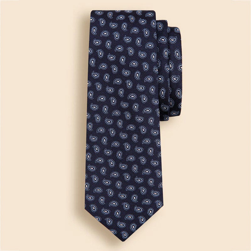 美品 ブルックスブラザーズ ネクタイ シルク ペイズリー柄 ジャカード 幾何学 Brooks Brothers(ブルックス ブラザーズ) シルク フレームド