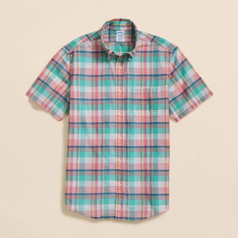 コットン マドラスチェック ショートスリーブ スポーツシャツ Regular Fit