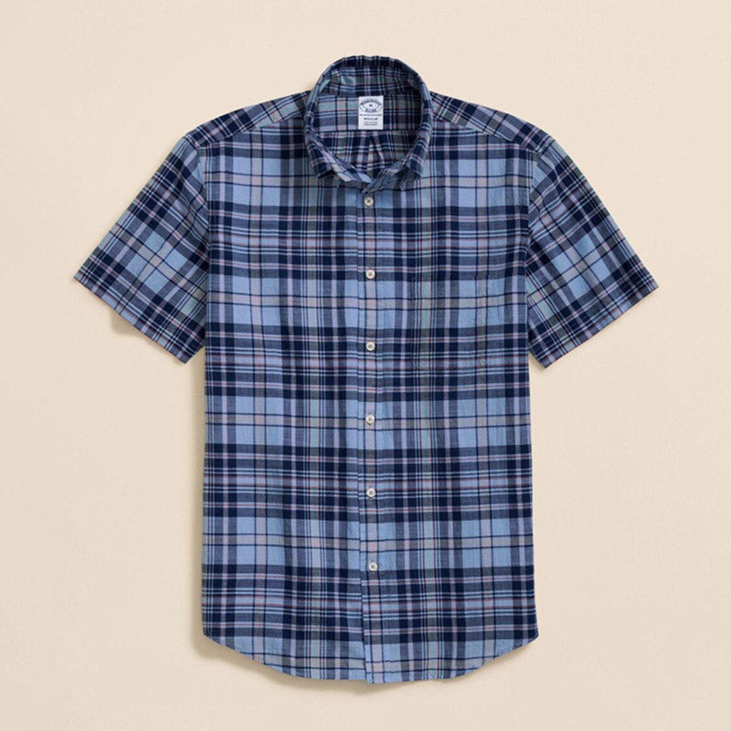 コットン マドラスチェック ショートスリーブ スポーツシャツ Regular Fit