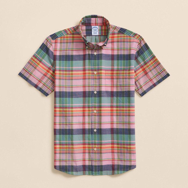 コットン マドラスチェック ショートスリーブ スポーツシャツ Regular Fit