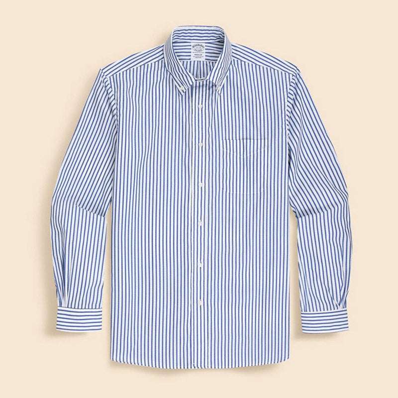 スーピマコットン ボールドストライプ ドレスシャツ Regular Fit Made in USA