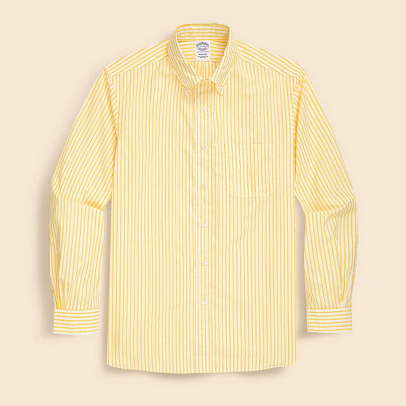 スーピマコットン ボールドストライプ ドレスシャツ Regular Fit Made in USA