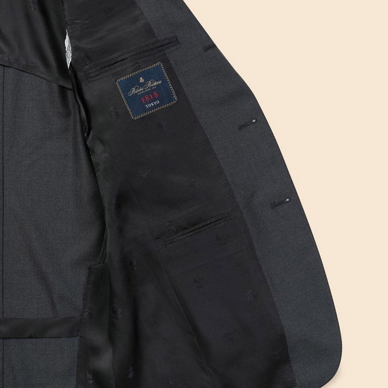 m6646【美品 ブルックスブラザーズ】2タック スラックス 黒 32W ウール 00s 日本製 Brooks Brothers ブルックス・ブラザーズ 2タック