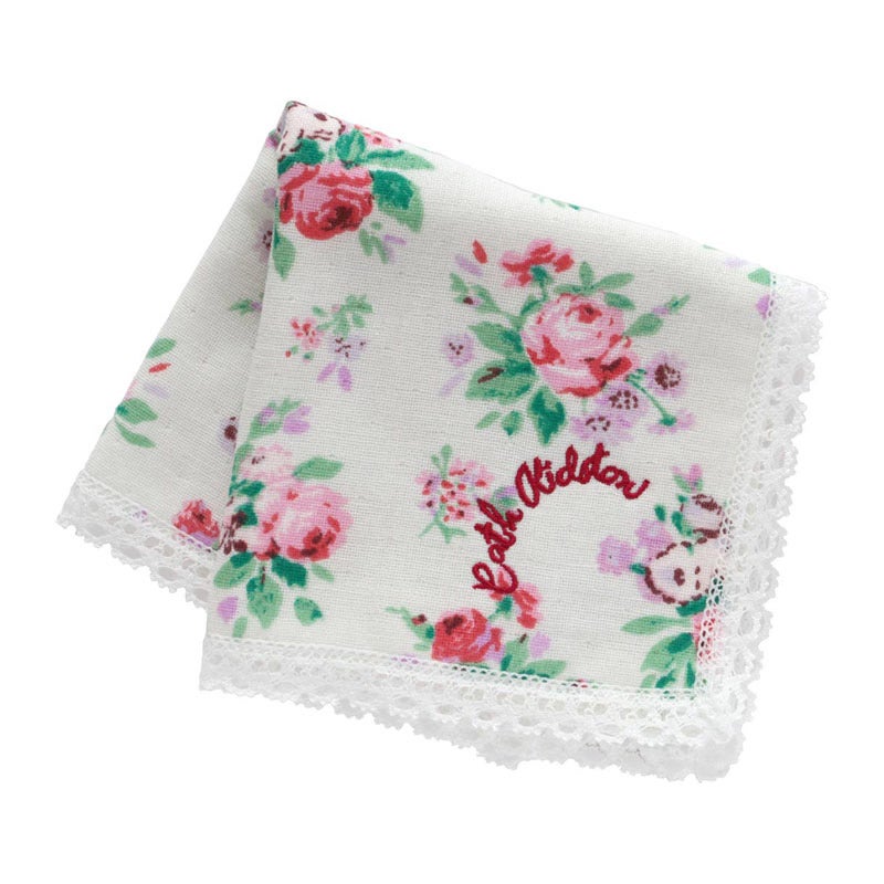 大判 表ガーゼ・裏タオルハンカチ（28cm）ICON FLORAL